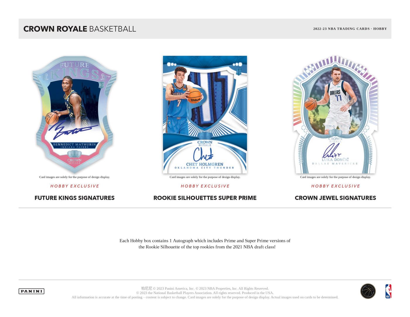 2022-23 Crown Royale Basketball Hobby Box