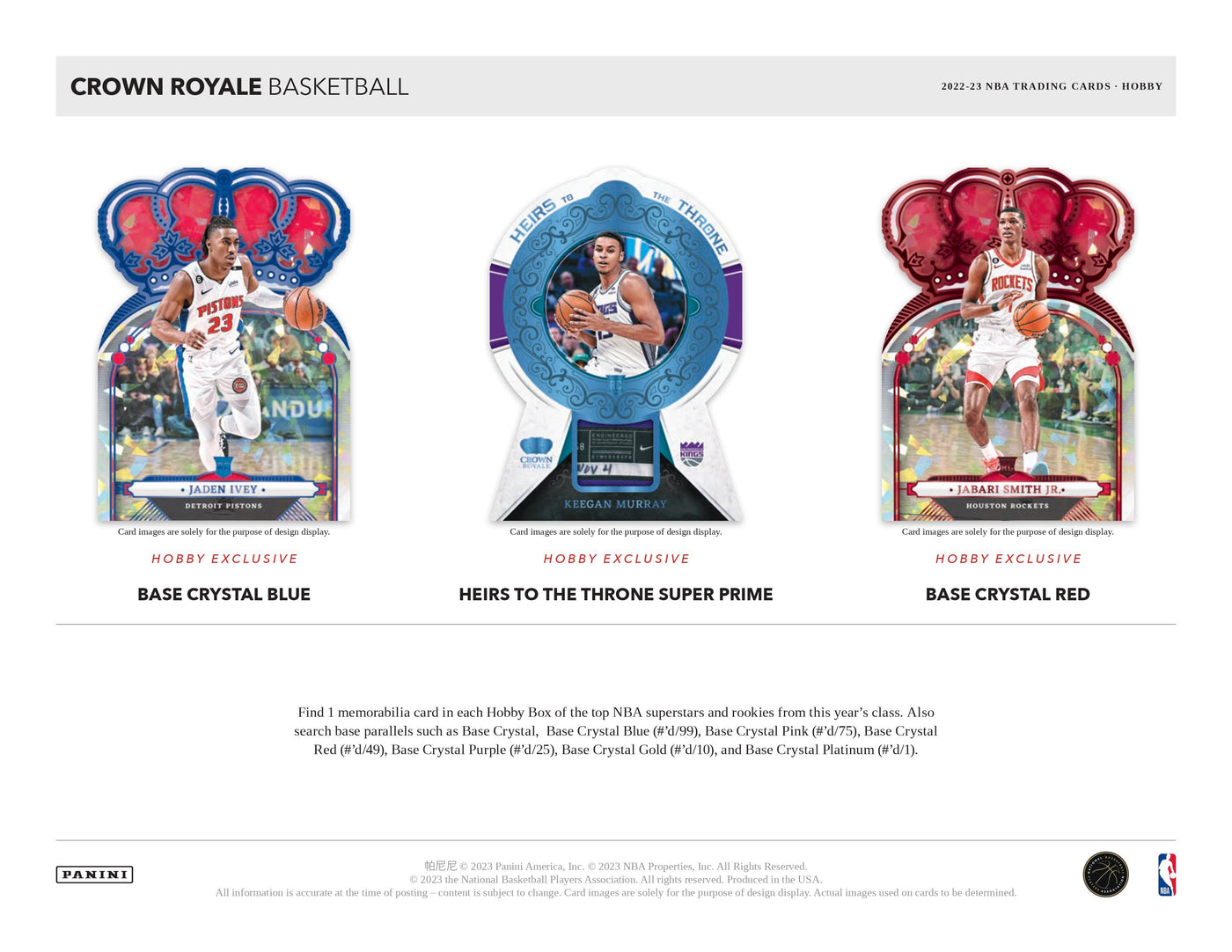 2022-23 Crown Royale Basketball Hobby Box