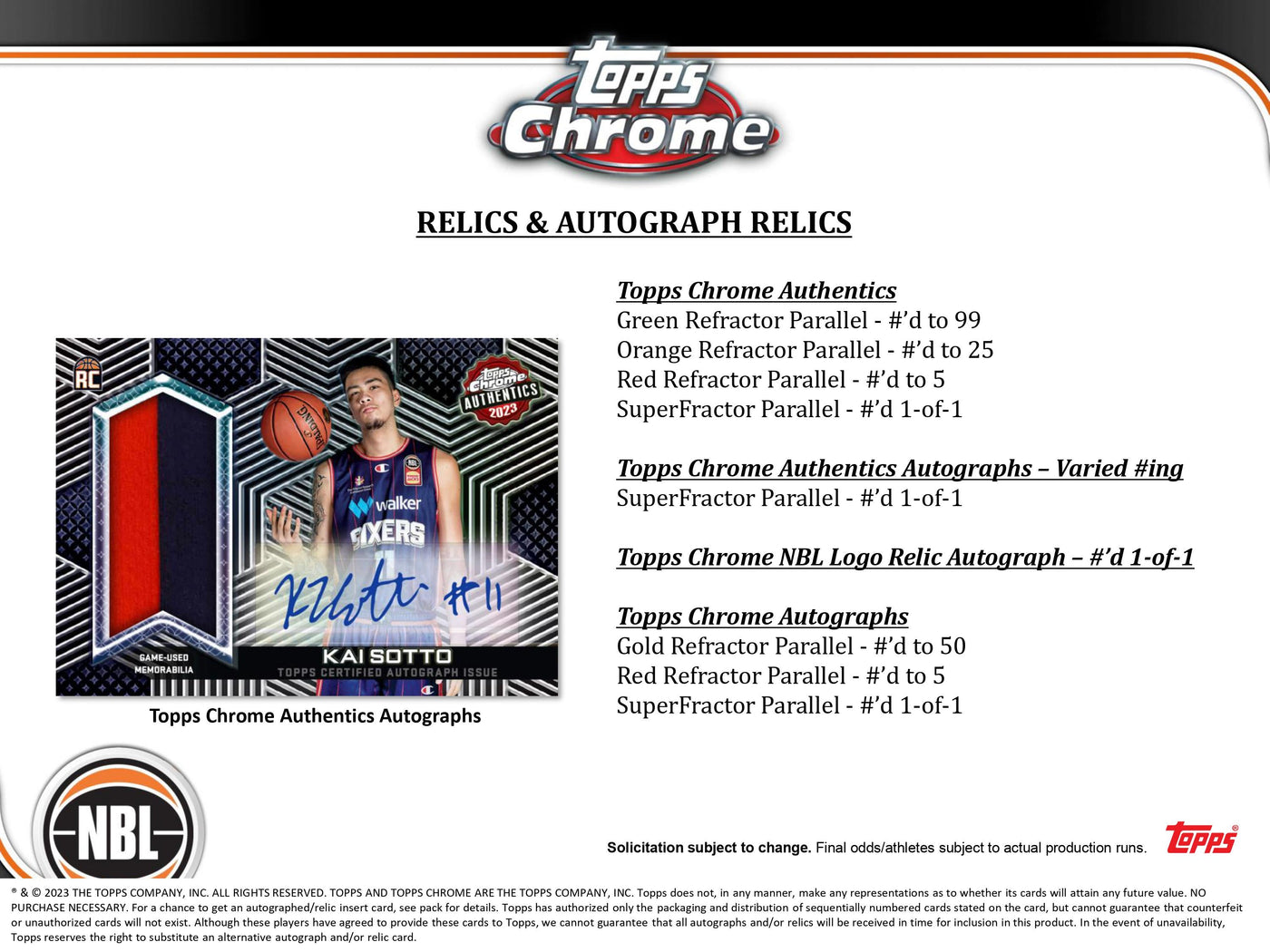 2022-23 Topps Hungry Jacks NBL Chrome Basketball Hobby Box