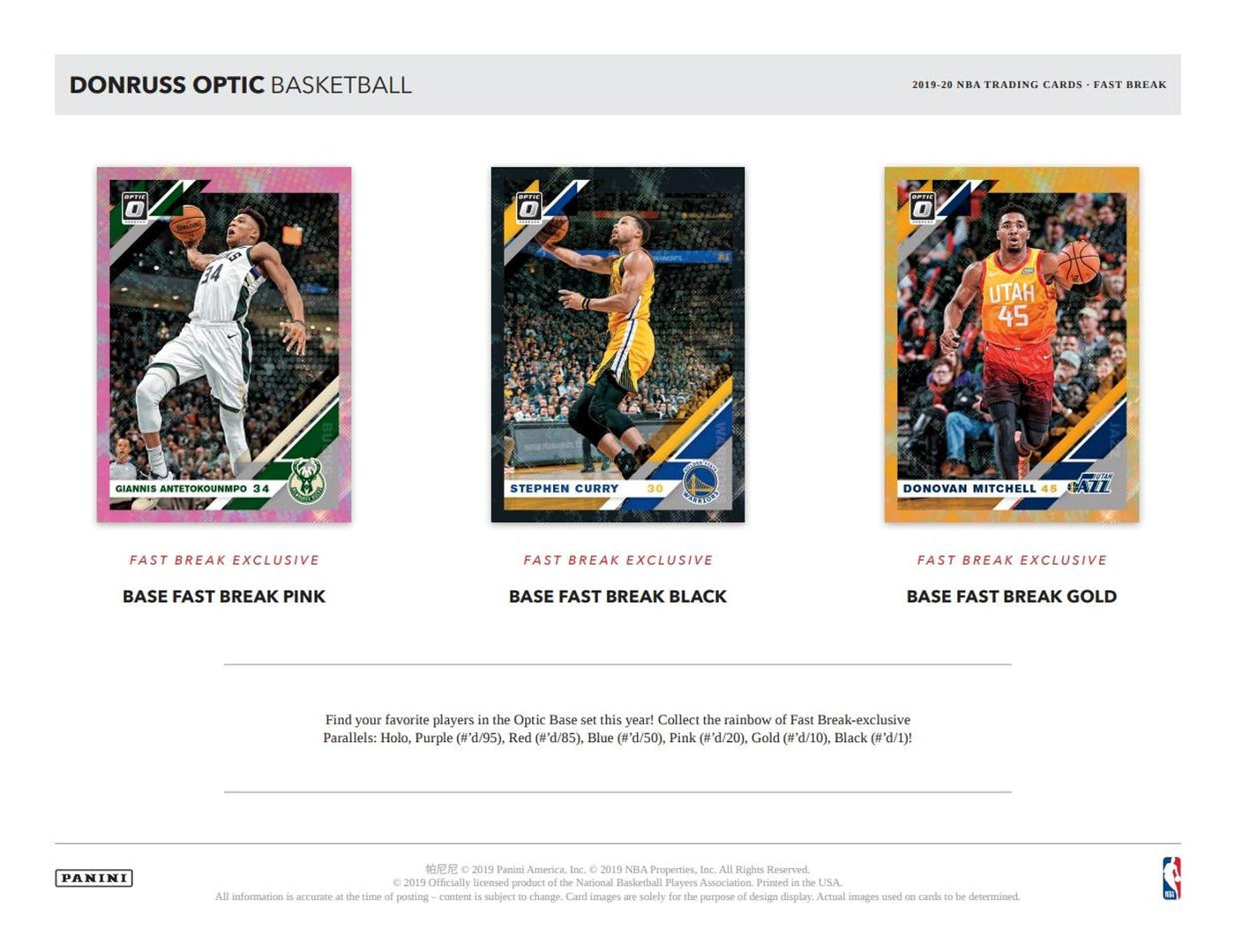 2019-20 Donruss Optic Basketball Fast Break Box