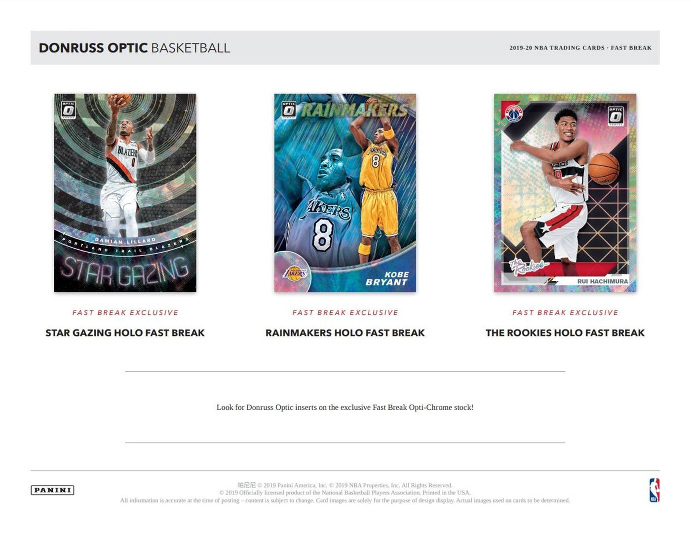 2019-20 Donruss Optic Basketball Fast Break Box