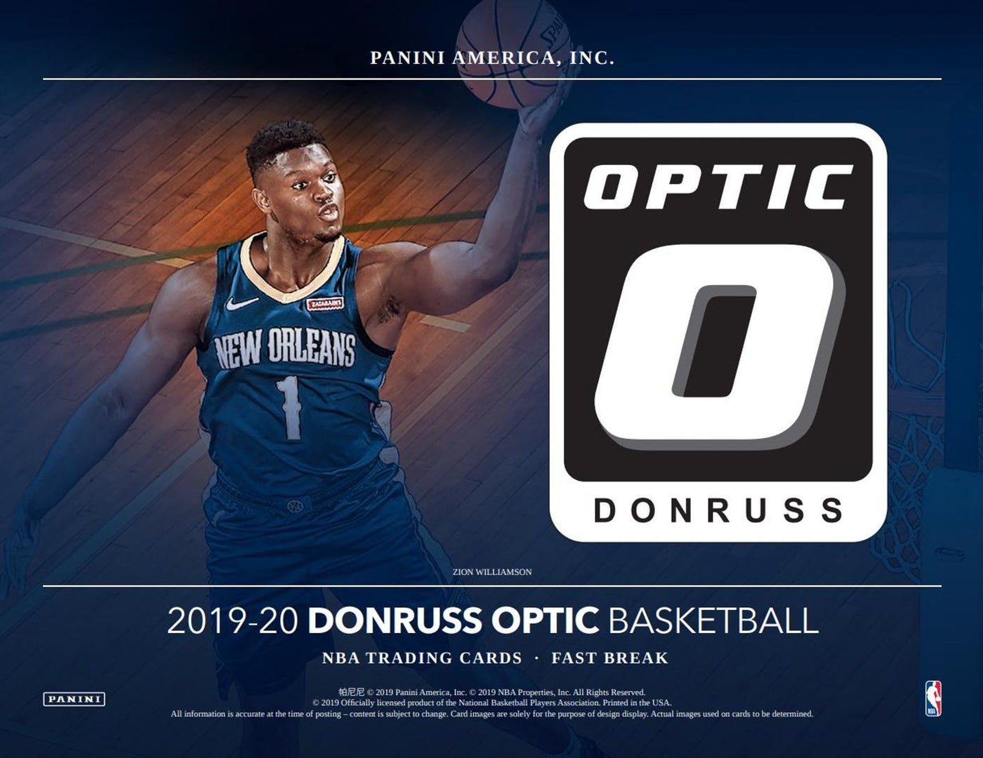 2019-20 Donruss Optic Basketball Fast Break Box