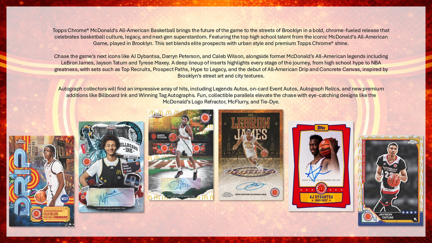 2025 Topps McDonalds All American Basketball hobby Box