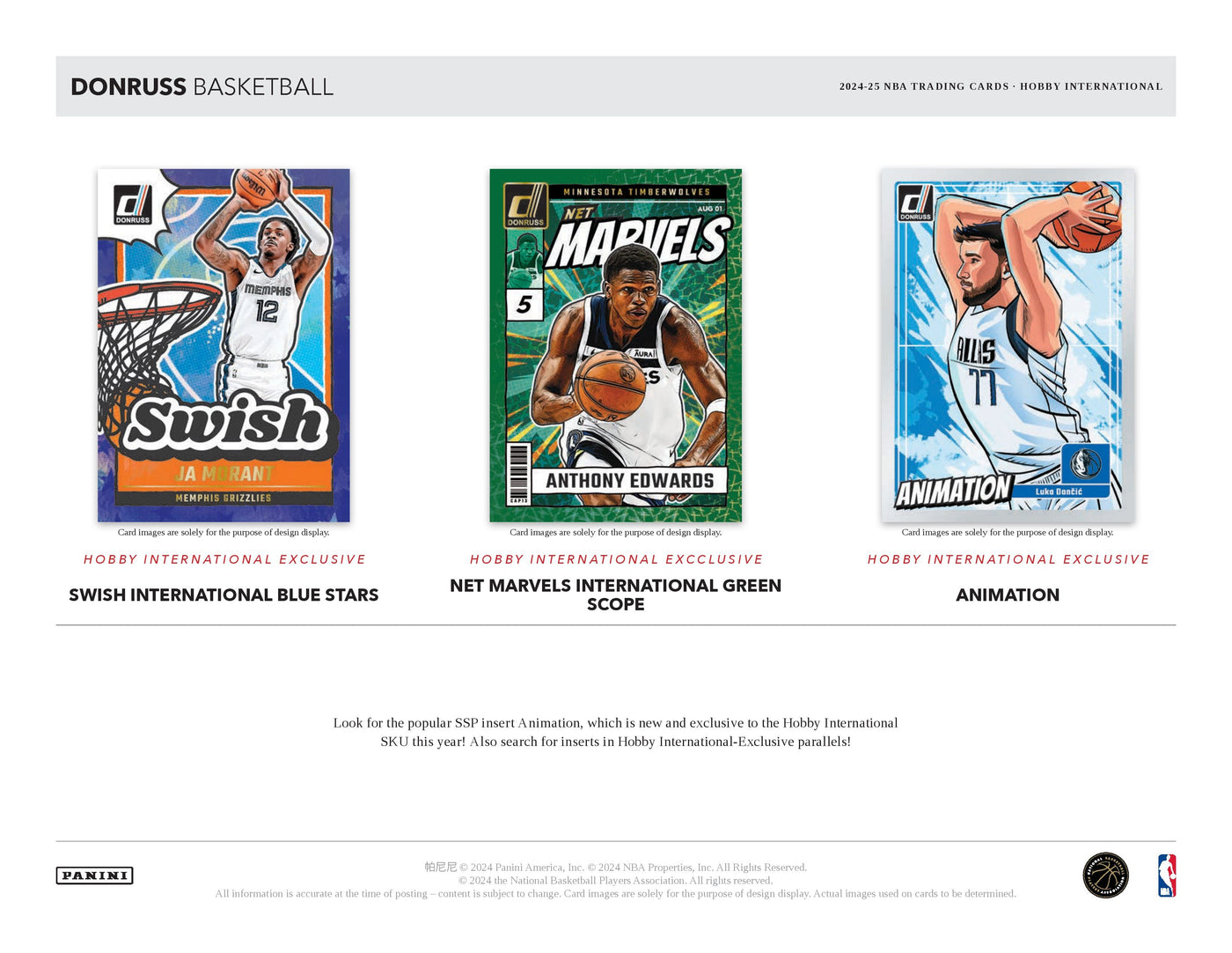2024-25 Panini Donruss Basketball International Hobby Box