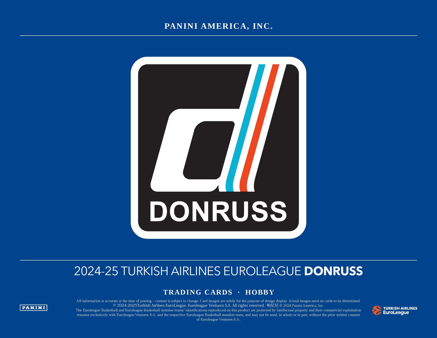 2024-25 Panini Donruss Turkish Airlines Euroleague Basketball Hobby Box
