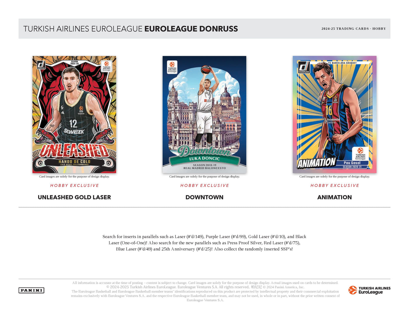 2024-25 Panini Donruss Turkish Airlines Euroleague Basketball Hobby Box