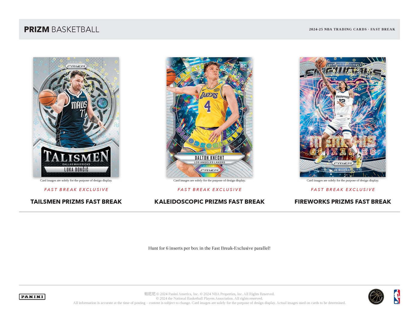 2024-25 Panini Prizm Basketball Fast Break Box