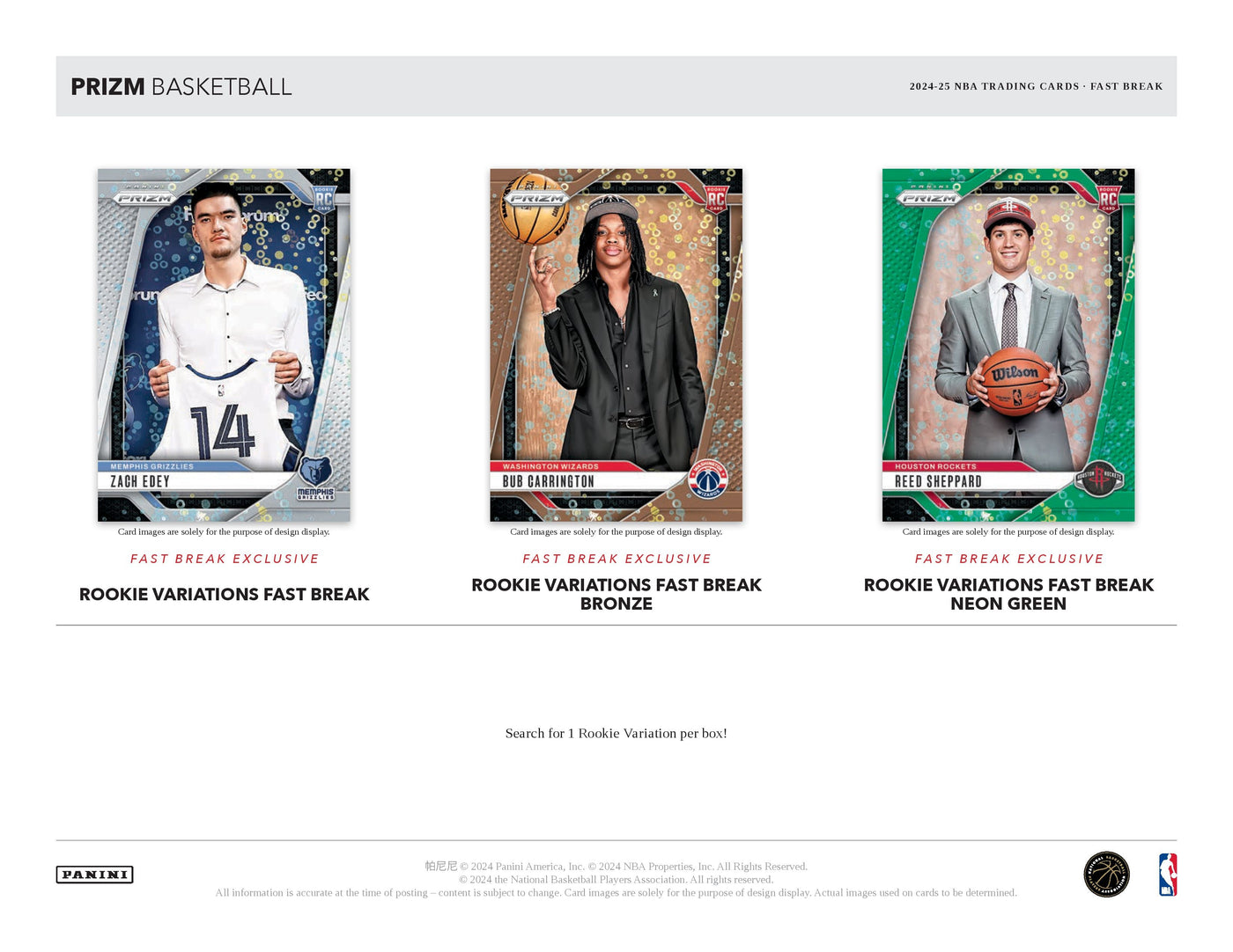 2024-25 Panini Prizm Basketball Fast Break Box