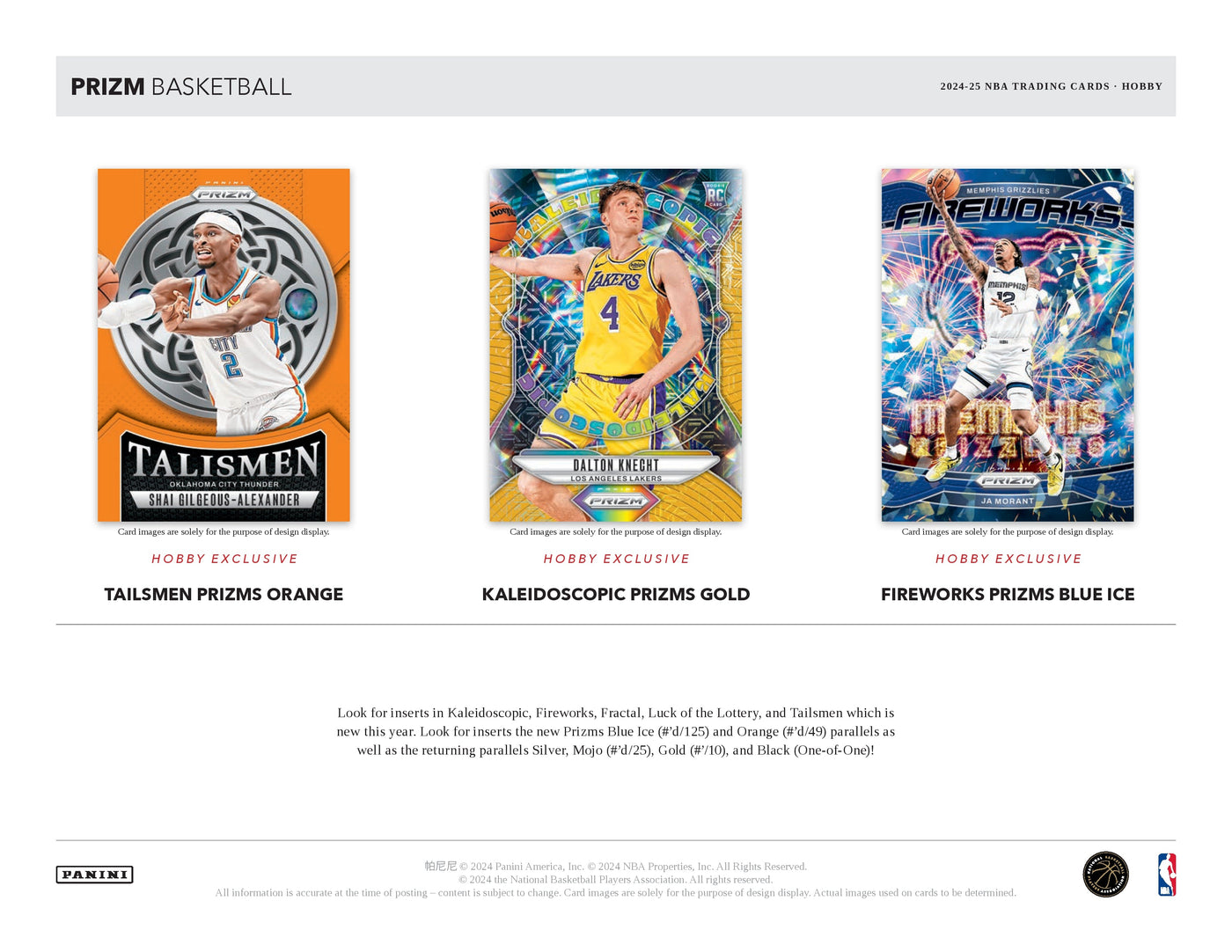 2024-25 Panini Prizm Basketball Hobby Box