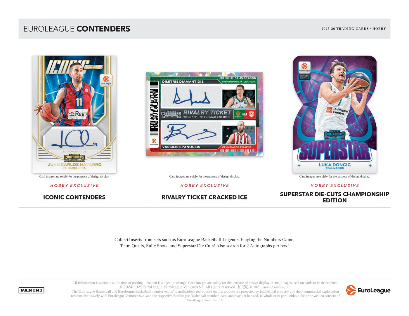 2025-26 Panini Contenders EuroLeague Basketball Hobby Box
