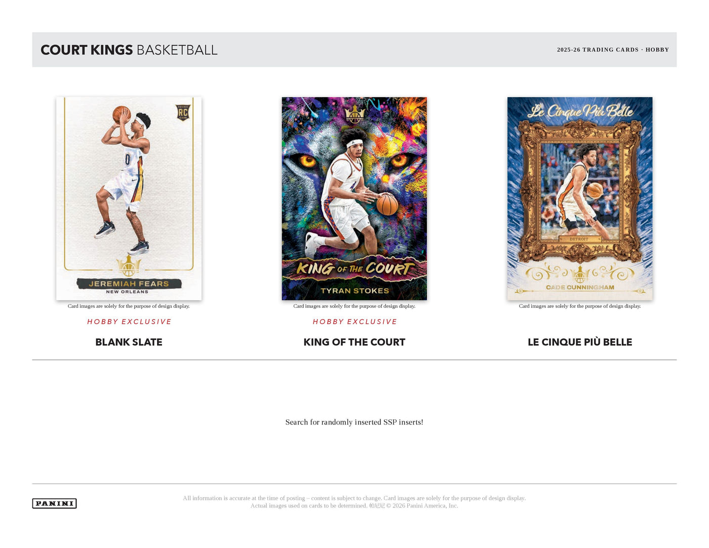 2025-26 Panini Court Kings Basketball Hobby Box (Pre Order)