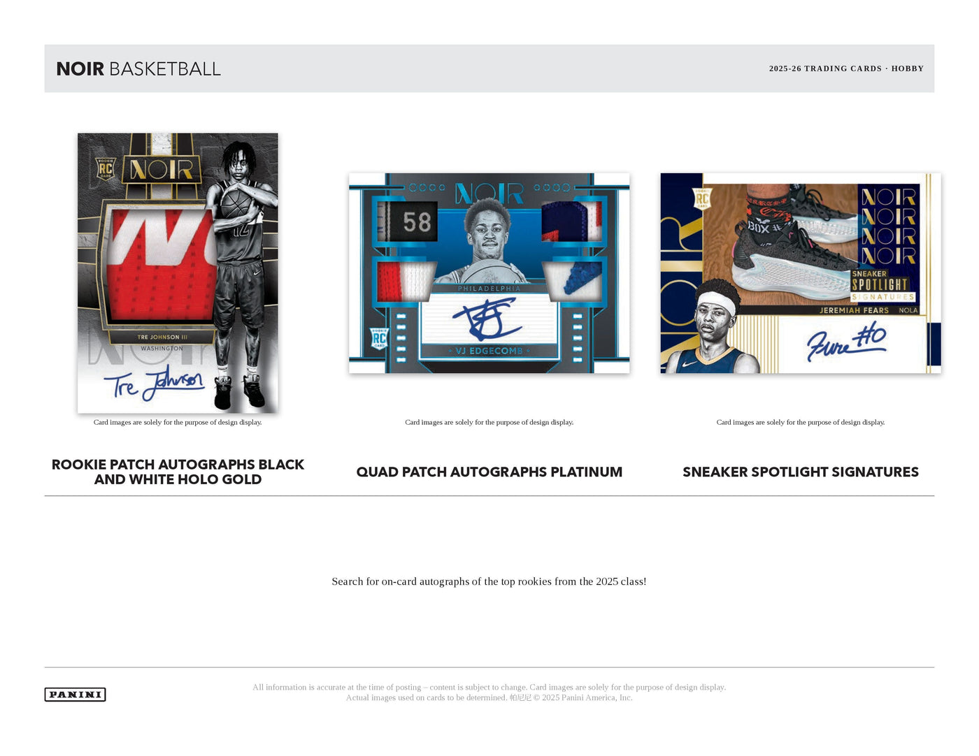 2025-26 Panini Noir Basketball Hobby Box (Pre Order)