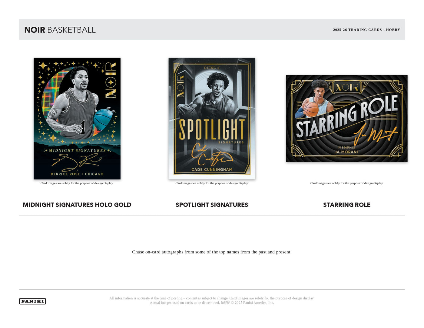 2025-26 Panini Noir Basketball Hobby Box (Pre Order)