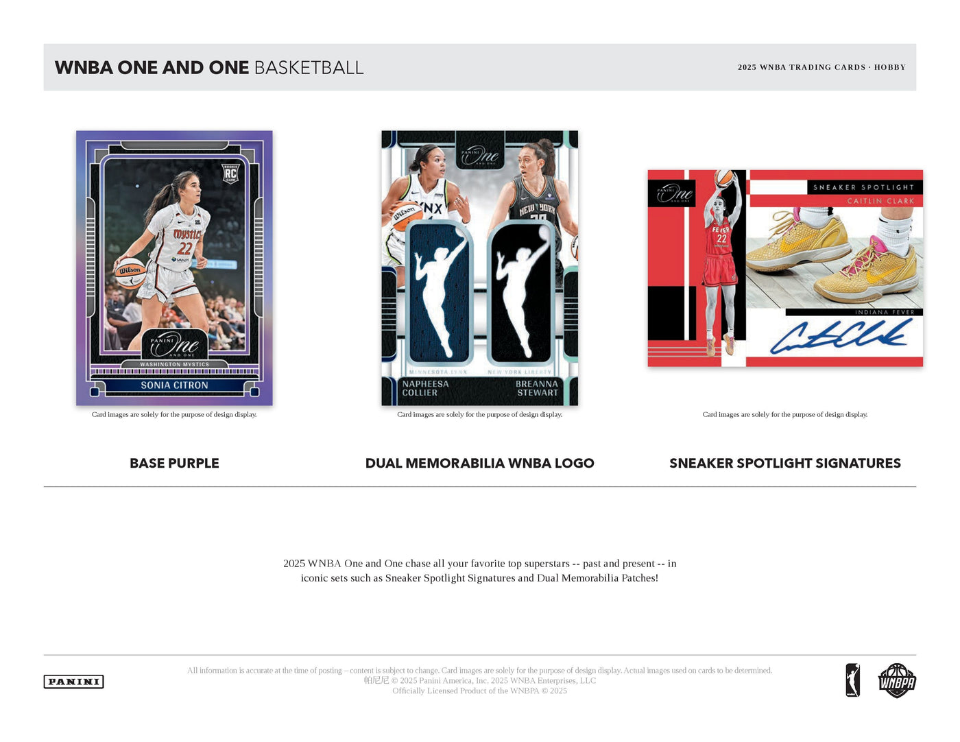 2025 Panini One & One WNBA Basketball Hobby Box