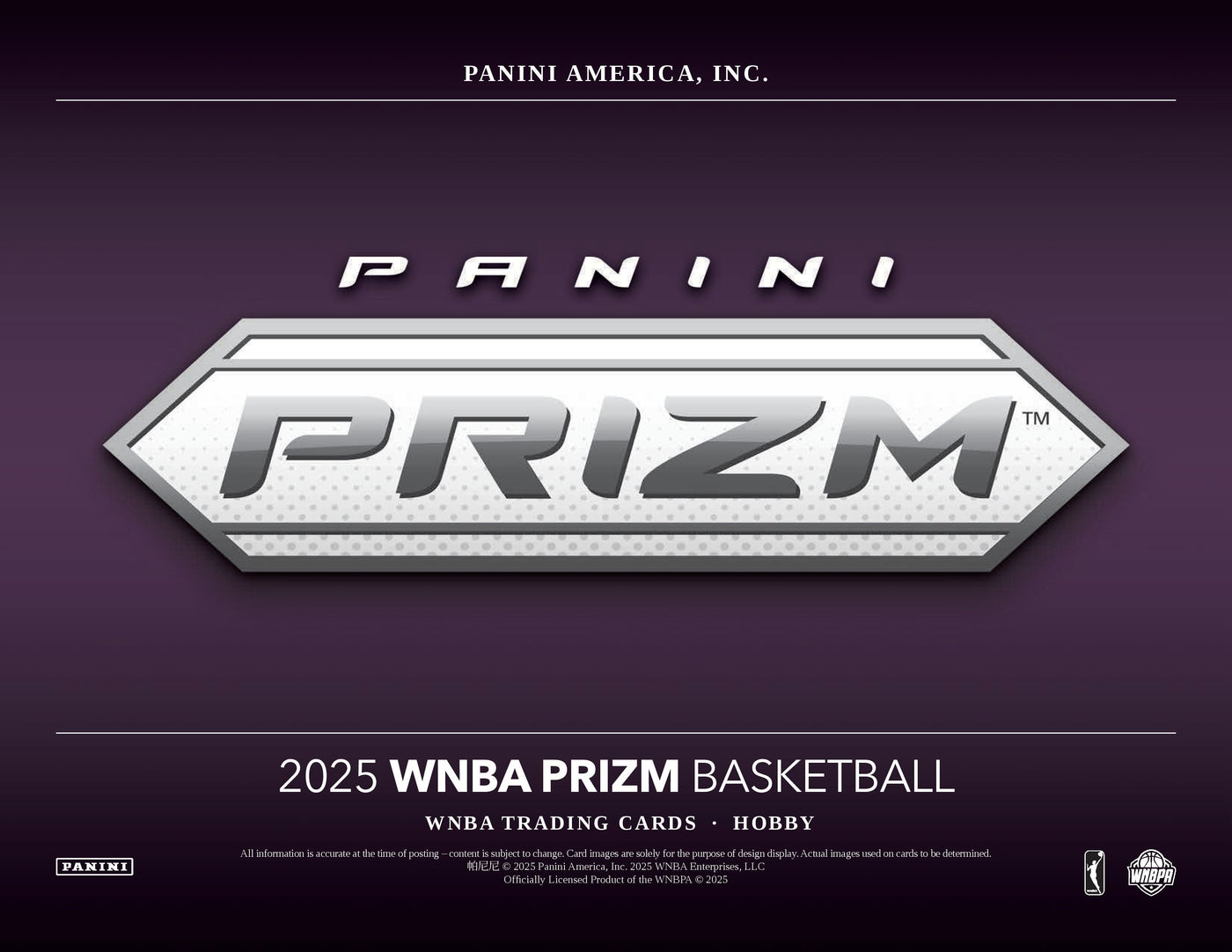 2025 Panini Prizm WNBA Basketball Hobby Box