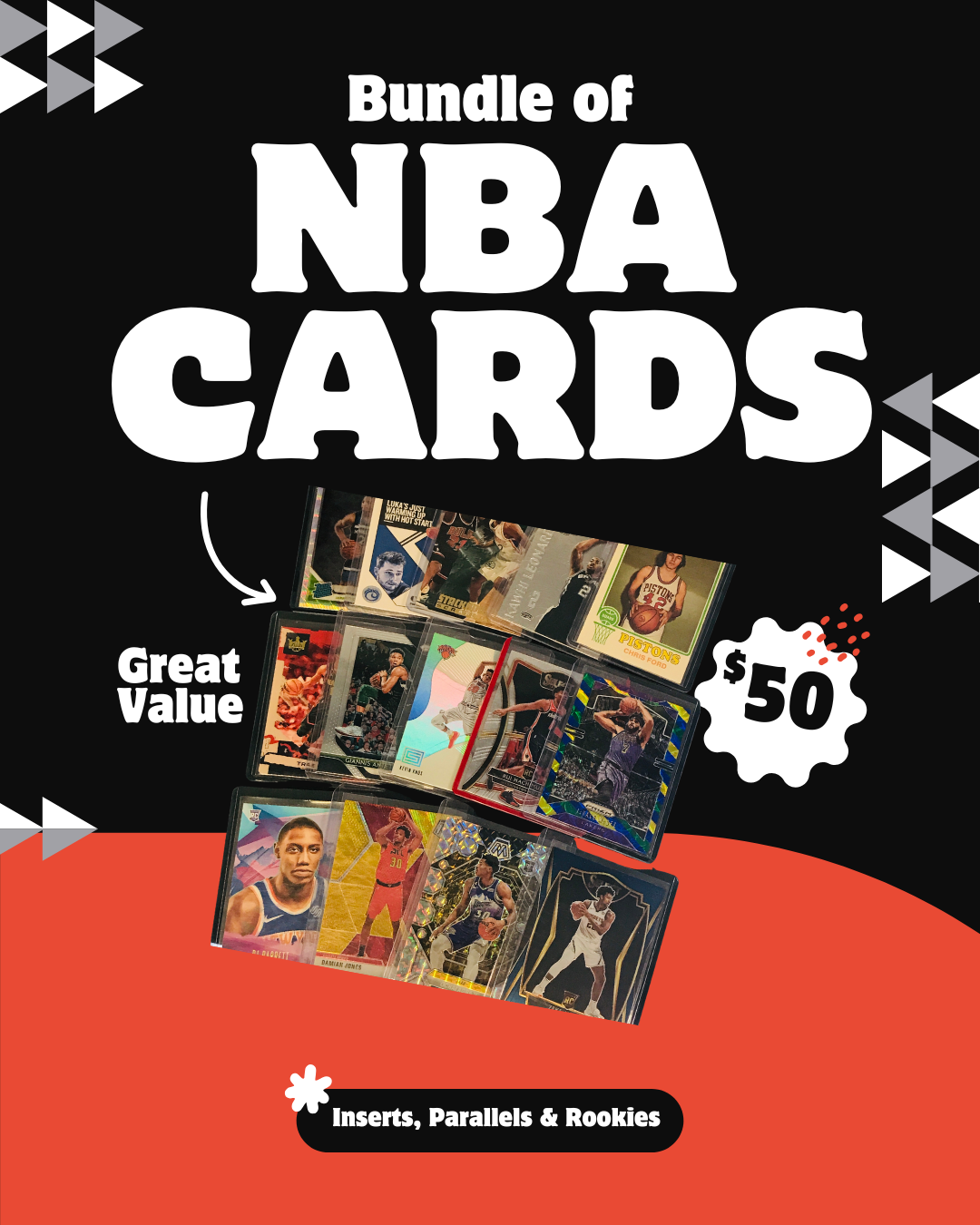 Bundle of NBA - 15 Basketball Trading Cards + Bonus Michael Jordan