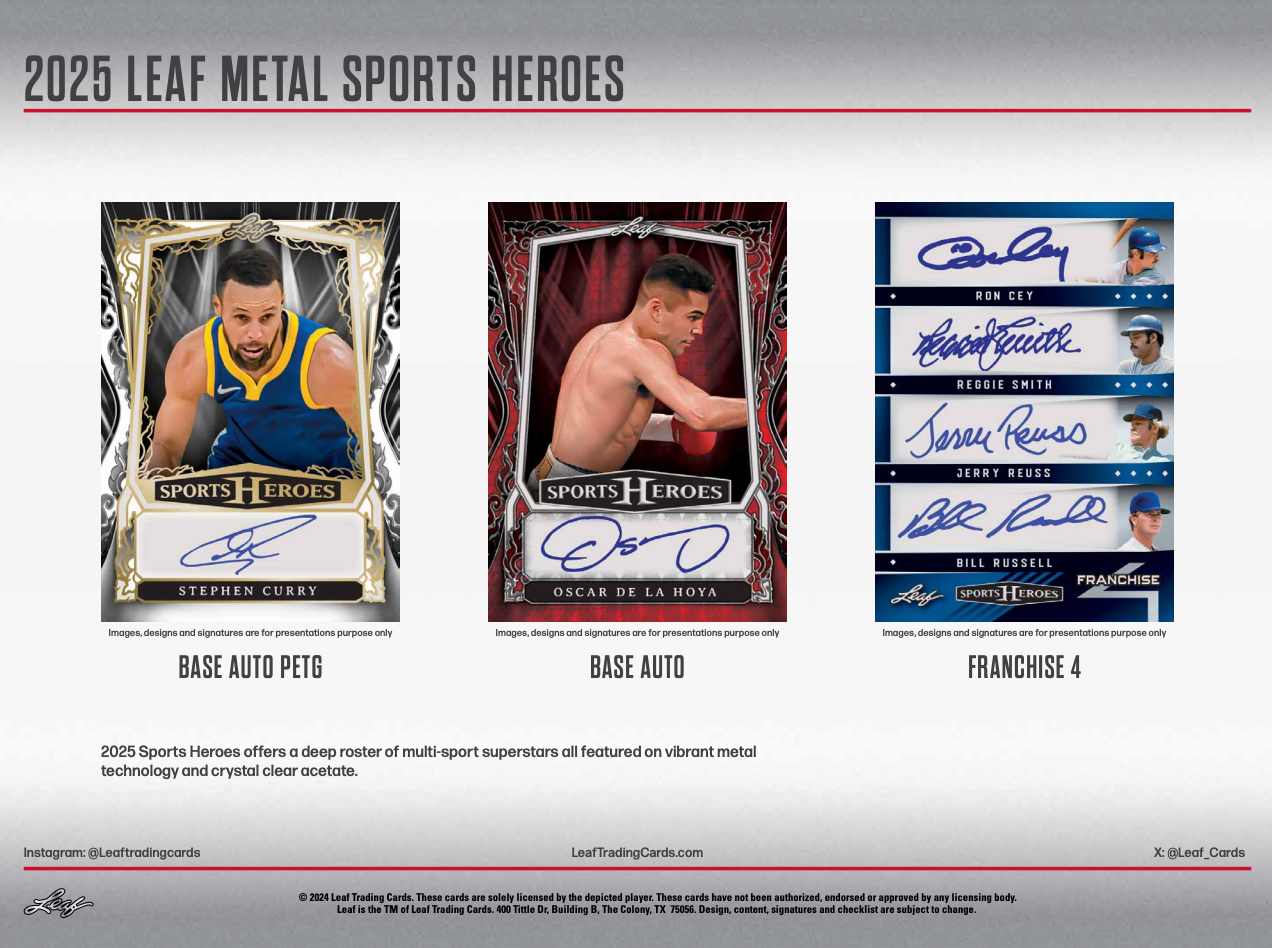 2025 Leaf Metal Sports Heroes Solo Edition Hobby Pack