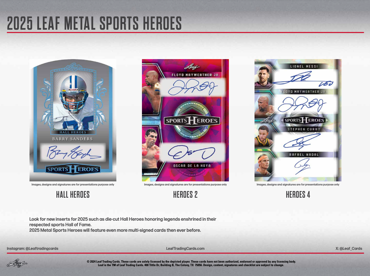 2025 Leaf Metal Sports Heroes Solo Edition Hobby Pack