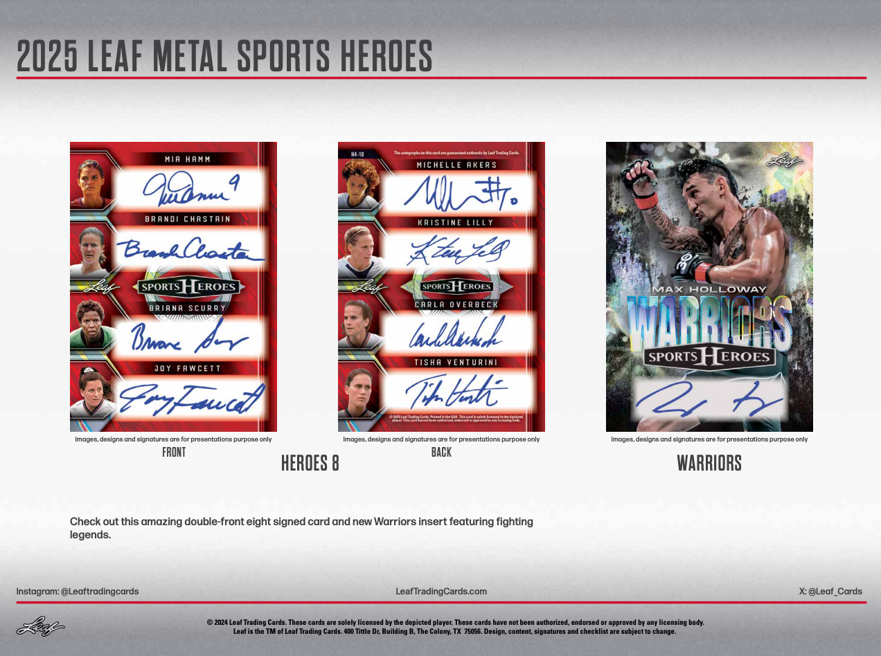 2025 Leaf Metal Sports Heroes Solo Edition Hobby Pack