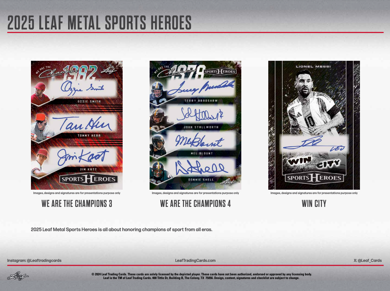 2025 Leaf Metal Sports Heroes Solo Edition Hobby Pack