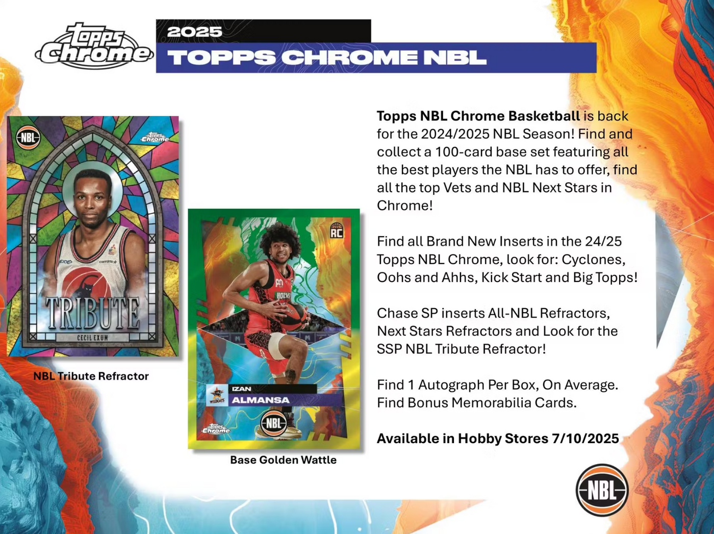 2024-25 Topps NBL Chrome Basketball Hobby Pack