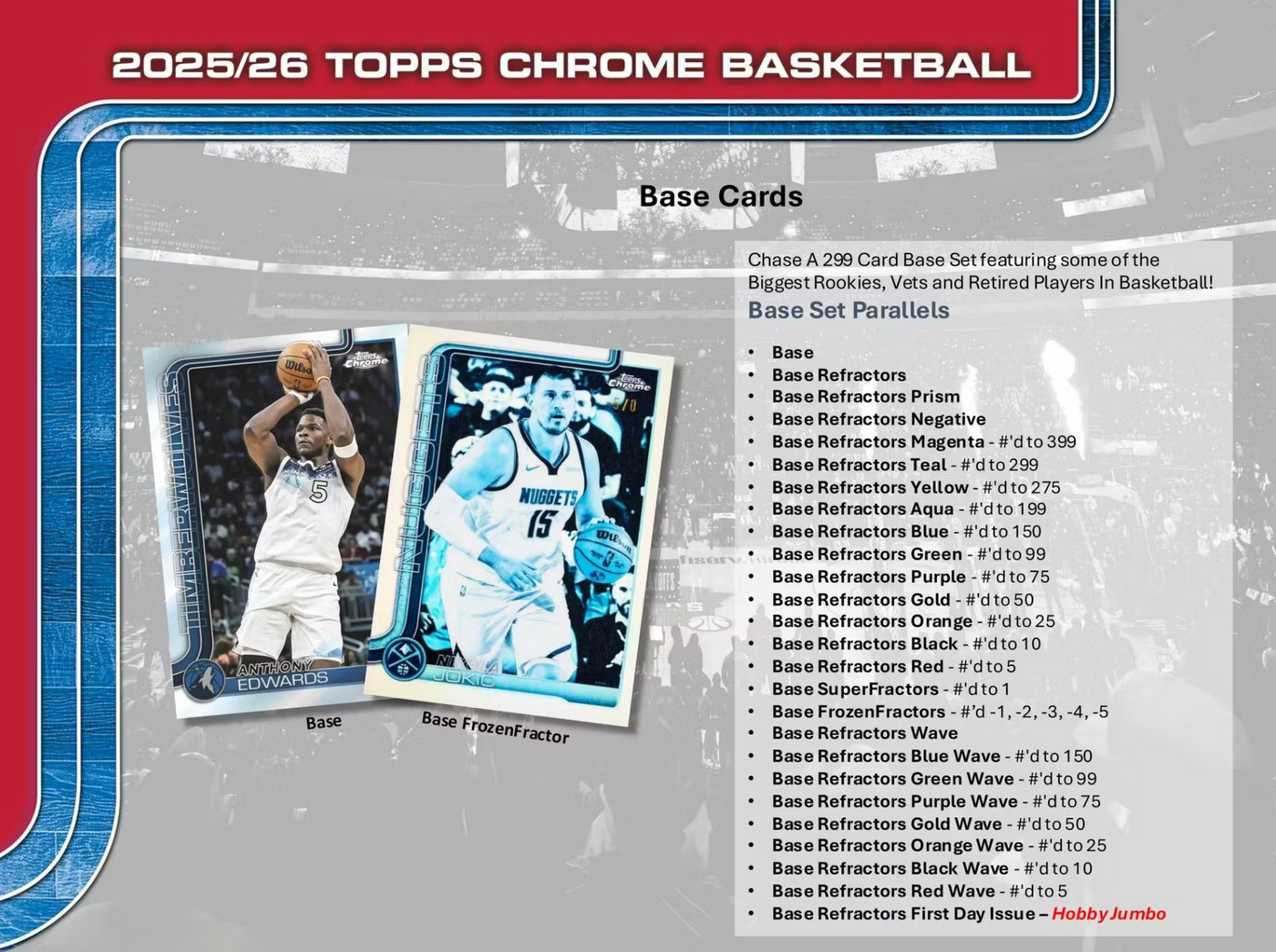 2025-26 Topps Chrome Basketball Jumbo Box