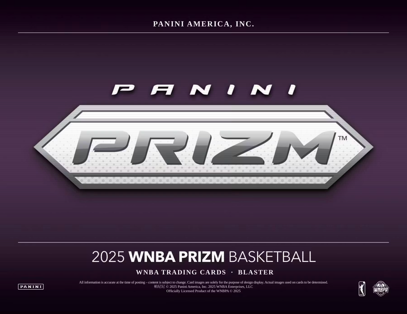 2025 Panini Prizm WNBA Basketball Blaster Box