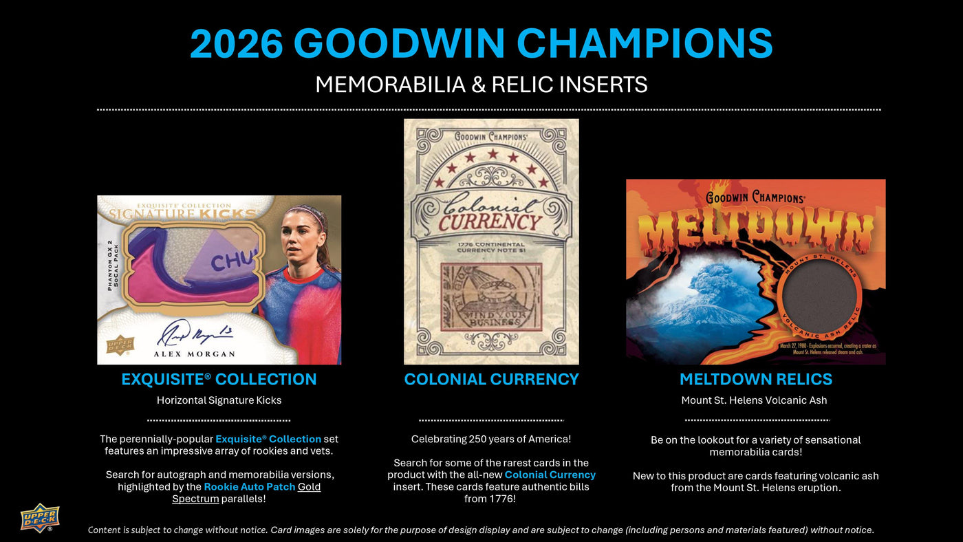 2026 Upper Deck Goodwin Champions Hobby Box (Pre Order)