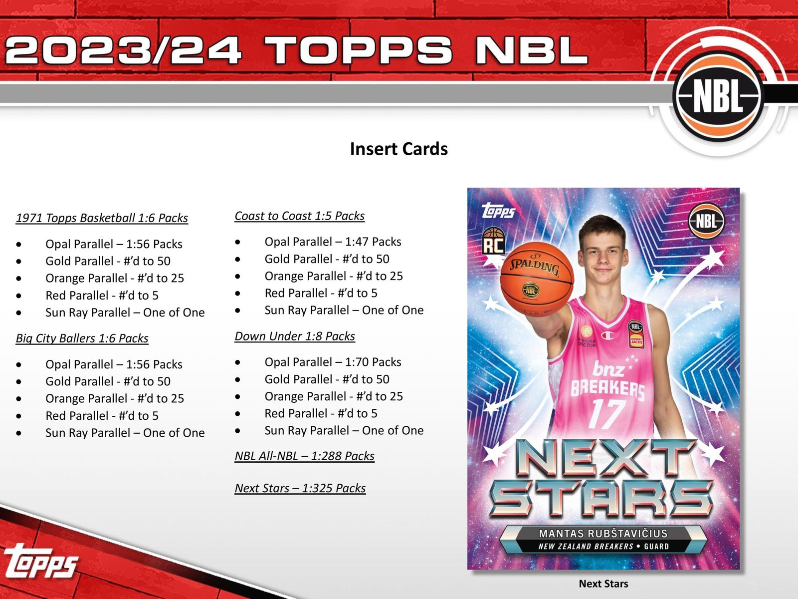 2023-24 Topps NBL Basketball Hobby Box