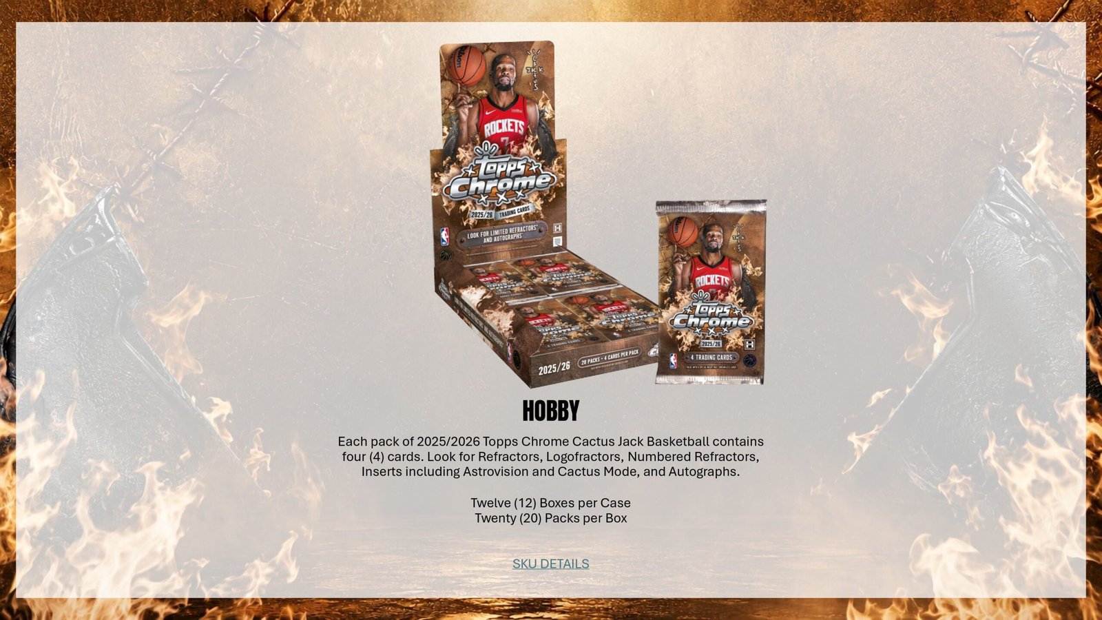 2025-26 Topps Chrome Cactus Jack Basketball Hobby Box