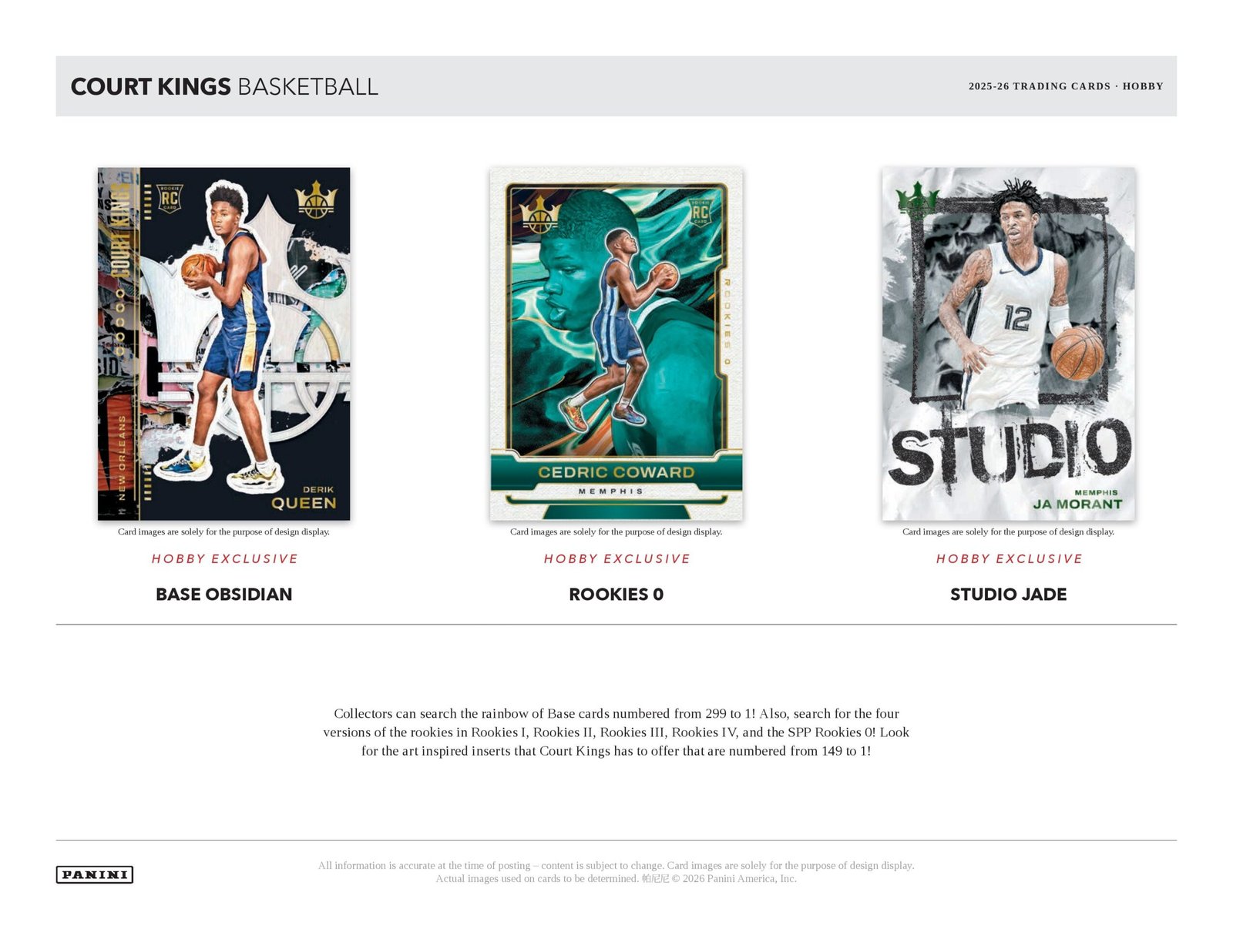 2025-26 Panini Court Kings Basketball Hobby Box (Pre Order)