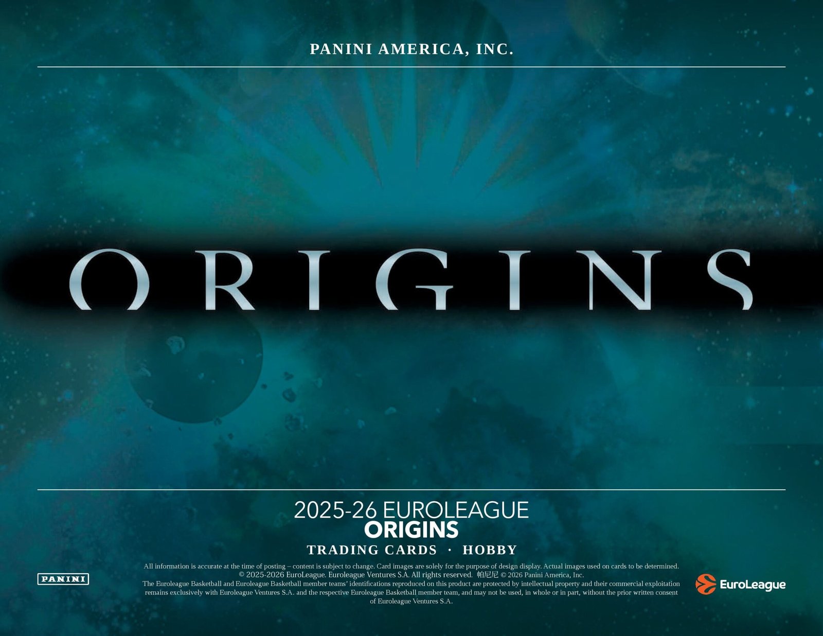 2025-26 Panini Origins EuroLeague Basketball Hobby Box