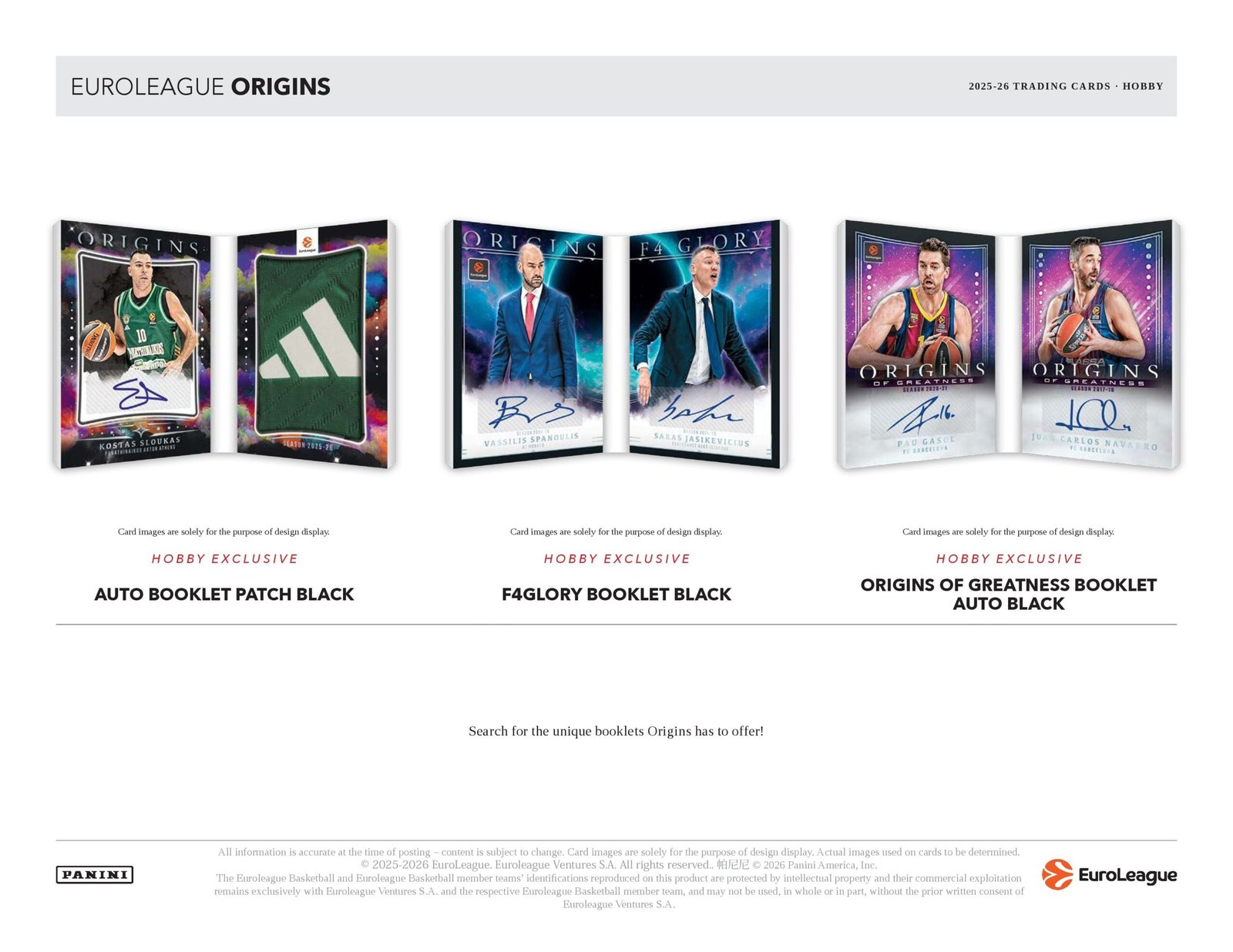 2025-26 Panini Origins EuroLeague Basketball Hobby Box