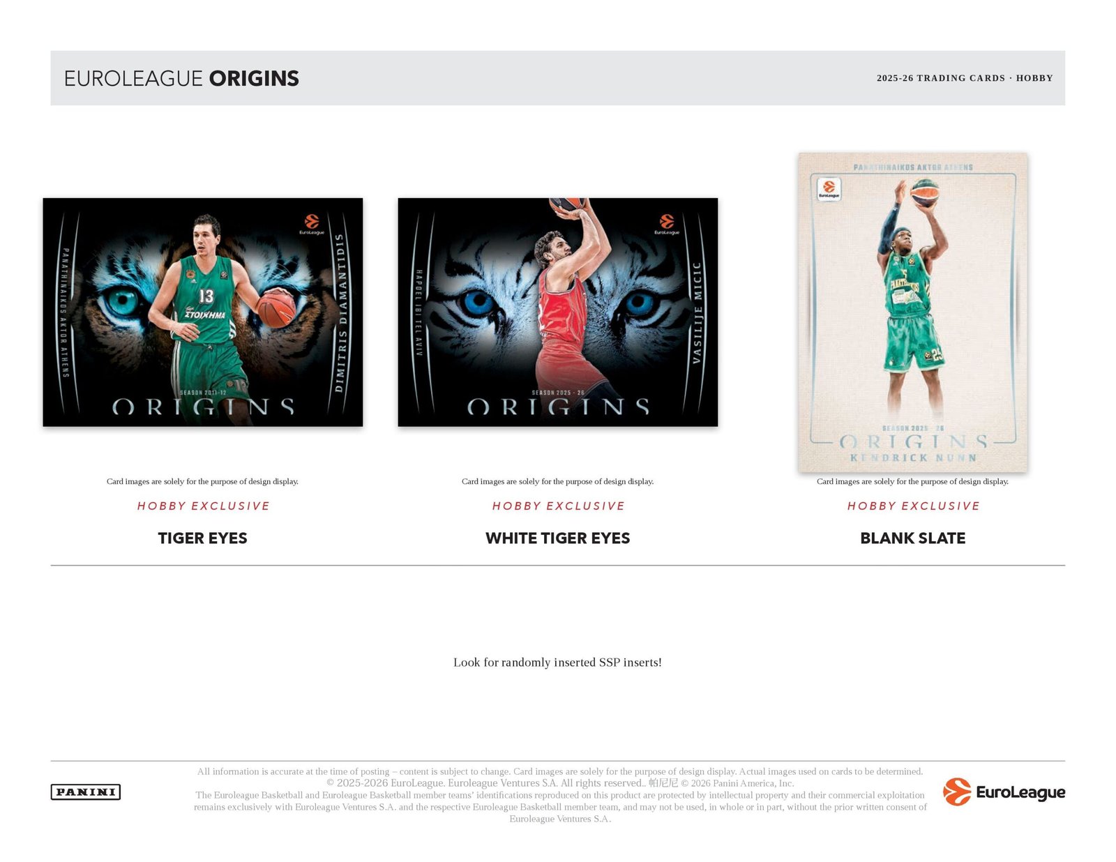 2025-26 Panini Origins EuroLeague Basketball Hobby Box